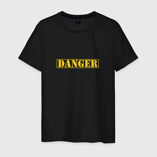 Мужская футболка Danger / Черный – фото 1