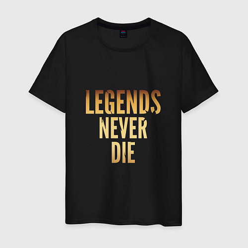Мужская футболка Legends Never Die: Gold / Черный – фото 1