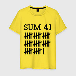 Футболка хлопковая мужская Sum 41: Days, цвет: желтый