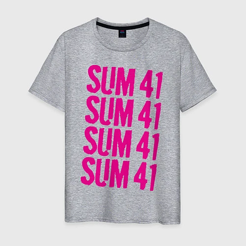 Мужская футболка Sum 41: Magenta / Меланж – фото 1