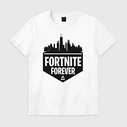 Футболка хлопковая мужская Fortnite Forever, цвет: белый