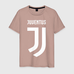 Футболка хлопковая мужская FC Juventus, цвет: пыльно-розовый