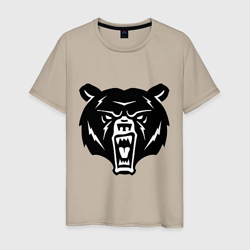 Мужская футболка Ярость медведя / Миндальный – фото 1