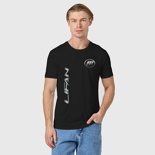 Мужская футболка Lifan с лого / Черный – фото 3