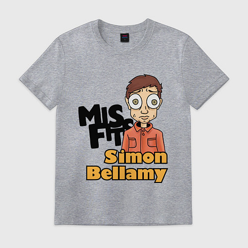Мужская футболка Misfits: Simon Bellamy / Меланж – фото 1