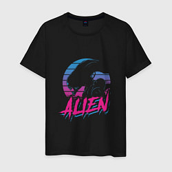 Футболка хлопковая мужская Alien: Retro Style цвета черный — фото 1