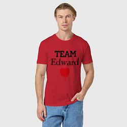 Футболка хлопковая мужская Team Edvard heart, цвет: красный — фото 2