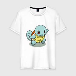 Футболка хлопковая мужская Pokemon Squirtle, цвет: белый