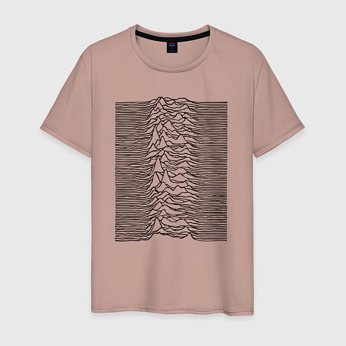 Мужская футболка Unknown Pleasures / Пыльно-розовый – фото 1