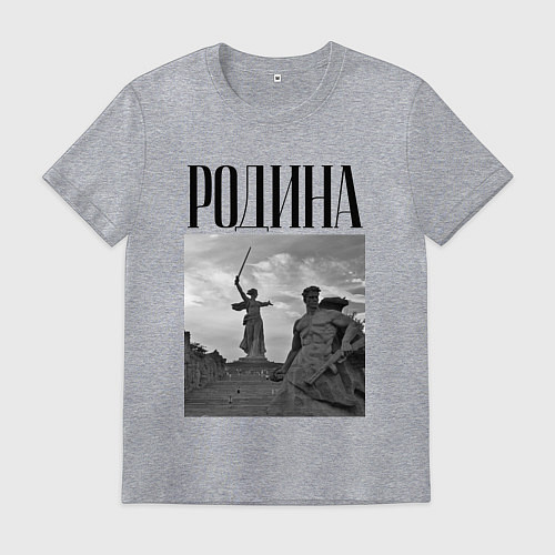 Мужская футболка Родной Волгоград / Меланж – фото 1