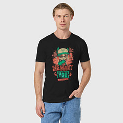 Футболка хлопковая мужская Salmon Run, цвет: черный — фото 2