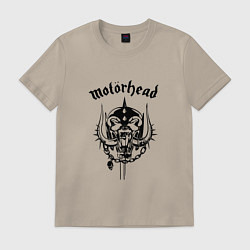 Футболка хлопковая мужская Motrhead: Black Devil, цвет: миндальный