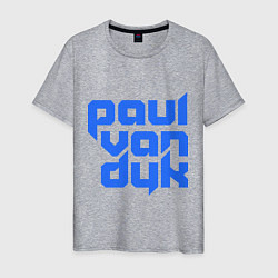 Футболка хлопковая мужская Paul van Dyk: Filled цвета меланж — фото 1