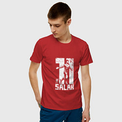 Футболка хлопковая мужская Salah 11 цвета красный — фото 2