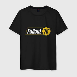 Футболка хлопковая мужская Fallout 76, цвет: черный