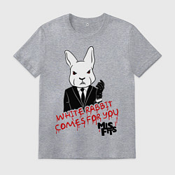 Футболка хлопковая мужская Misfits: White rabbit, цвет: меланж