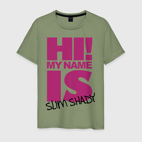 Мужская футболка Slim shady / Авокадо – фото 1