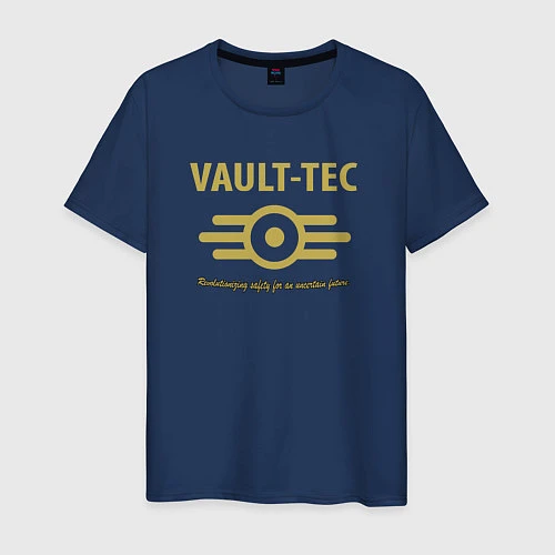 Мужская футболка Vault Tec / Тёмно-синий – фото 1