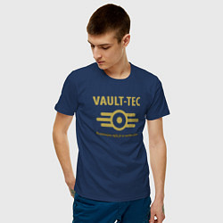 Футболка хлопковая мужская Vault Tec, цвет: тёмно-синий — фото 2