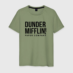 Футболка хлопковая мужская Dunder Mifflin, цвет: авокадо