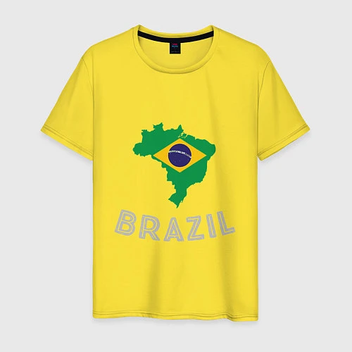 Мужская футболка Brazil Country / Желтый – фото 1
