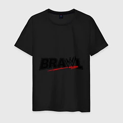 Футболка хлопковая мужская WWE Brawl, цвет: черный