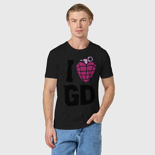 Мужская футболка I love GD / Черный – фото 3