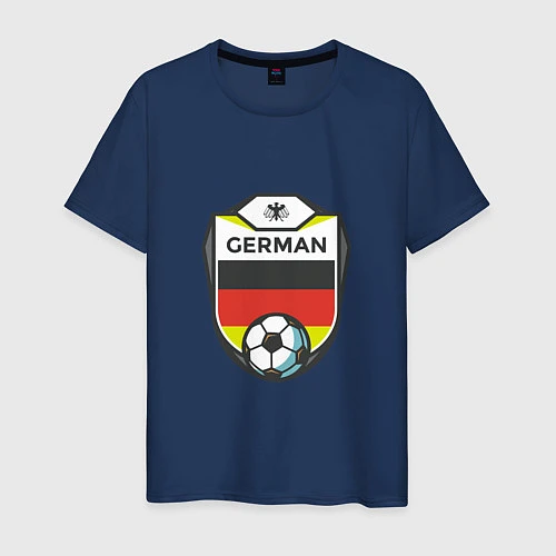 Мужская футболка German Soccer / Тёмно-синий – фото 1