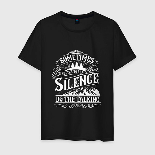 Мужская футболка Silence do the talking / Черный – фото 1
