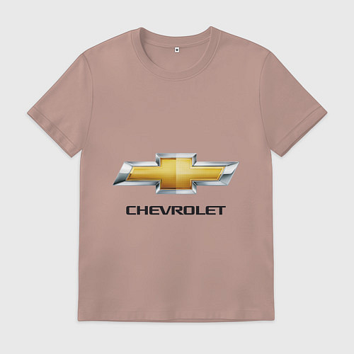 Мужская футболка Chevrolet логотип / Пыльно-розовый – фото 1