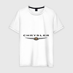 Футболка хлопковая мужская Chrysler logo, цвет: белый