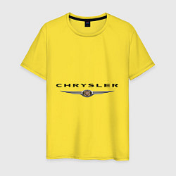 Футболка хлопковая мужская Chrysler logo, цвет: желтый