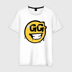 Футболка хлопковая мужская GG Smile, цвет: белый