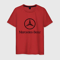 Футболка хлопковая мужская Logo Mercedes-Benz, цвет: красный