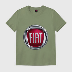 Футболка хлопковая мужская FIAT logo, цвет: авокадо