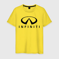 Футболка хлопковая мужская Infiniti logo, цвет: желтый