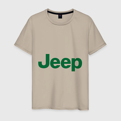 Мужская футболка Logo Jeep / Миндальный – фото 1