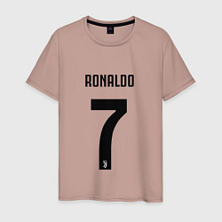 Футболка хлопковая мужская RONALDO 7, цвет: пыльно-розовый