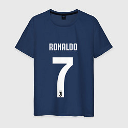 Футболка хлопковая мужская RONALDO 7, цвет: тёмно-синий