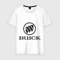 Футболка хлопковая мужская Buick logo, цвет: белый
