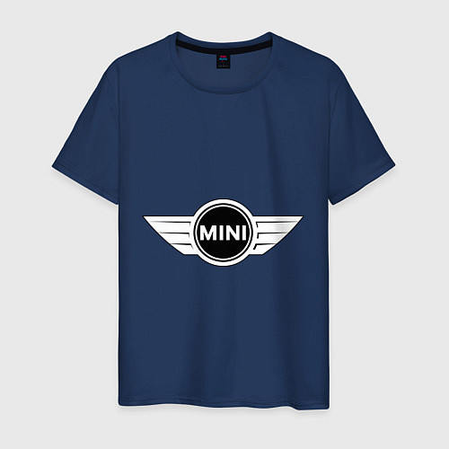 Мужская футболка MINI logo / Тёмно-синий – фото 1