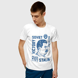 Футболка хлопковая мужская Stalin: Peace work life, цвет: белый — фото 2