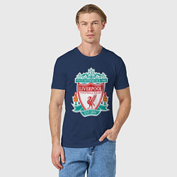 Футболка хлопковая мужская Liverpool FC, цвет: тёмно-синий — фото 2