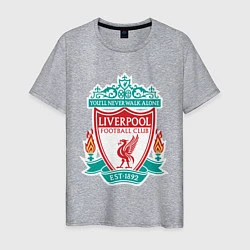 Футболка хлопковая мужская Liverpool FC, цвет: меланж