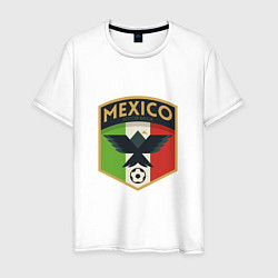Футболка хлопковая мужская Mexico Football, цвет: белый