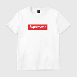 Футболка хлопковая мужская Suprememe, цвет: белый