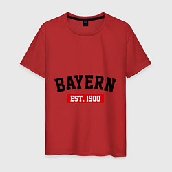 Футболка хлопковая мужская FC Bayern Est. 1900, цвет: красный