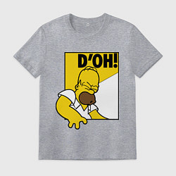 Футболка хлопковая мужская Homer D'OH!, цвет: меланж