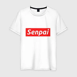 Футболка хлопковая мужская Senpai Supreme, цвет: белый