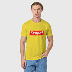 Футболка хлопковая мужская Senpai Supreme, цвет: желтый — фото 2